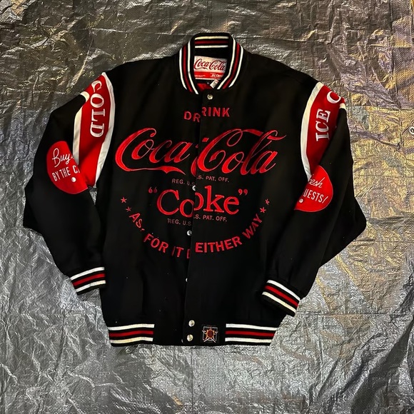 Jh Design Other - Coca Cola Black and Red Bomber Jacket